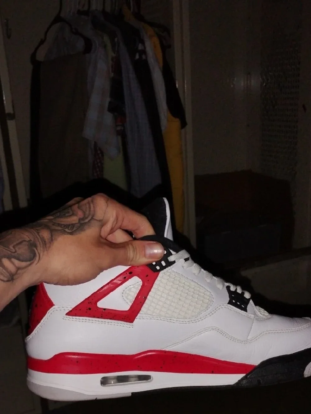 Jordan Men’s Basketball Sneakers - White/Red/Black